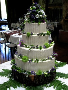 Buttercream Woodland Rustic Wedding Cake
