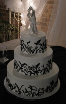 Black & White Buttercream Cake