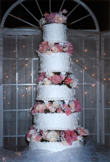 5 Tier Buttercream Wedding Cake