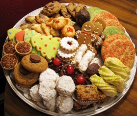 Christmas cookie platter
