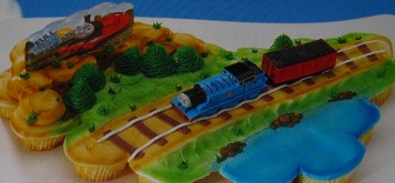Thomas the Train Cupcake Cake 011