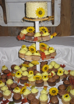 SunFlower Fall Cupcake Wedding 006