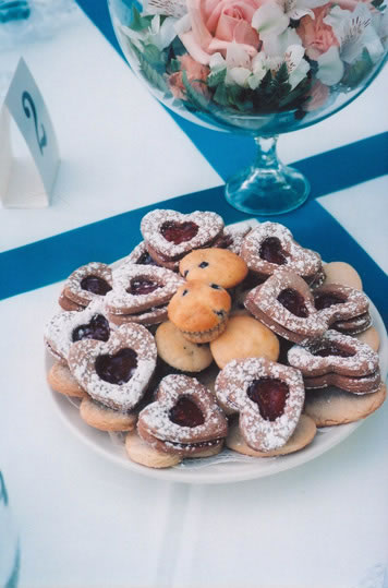 Linzer Hearts, Sugar Cookies, & Mini Blueberry Muffins